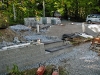 Construction of retaining wall and steps