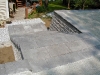 Construction of retaining wall and steps