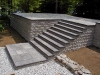 Construction of retaining wall and steps