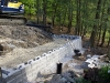 Construction of retaining wall and steps