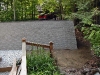 Construction of retaining wall and steps